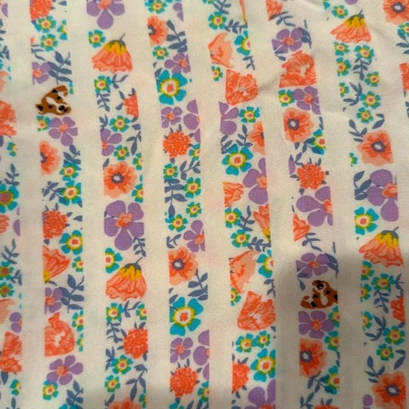 ED Pajama Set Floral Puppy Size L - Picture 4 of 4